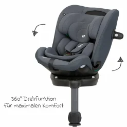 Reboarder-Kindersitz i-Pivot Grow ab Geburt - 10 Jahre (40 cm - 135 cm) mit Isofix-Basis & Sitzverkleinerer - Moonlight - Kollektion 2025