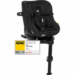 Reboarder-Kindersitz i-Pivot 360 drehbar i-Size ab Geburt - 4 Jahre (40 cm - 105 cm) inkl. Isofix-Basis mit Stützfuß - Shale