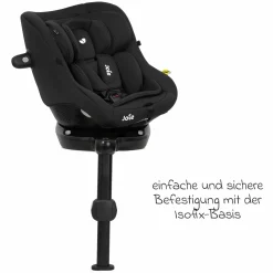 Reboarder-Kindersitz i-Pivot 360 drehbar i-Size ab Geburt - 4 Jahre (40 cm - 105 cm) inkl. Isofix-Basis mit Stützfuß - Shale