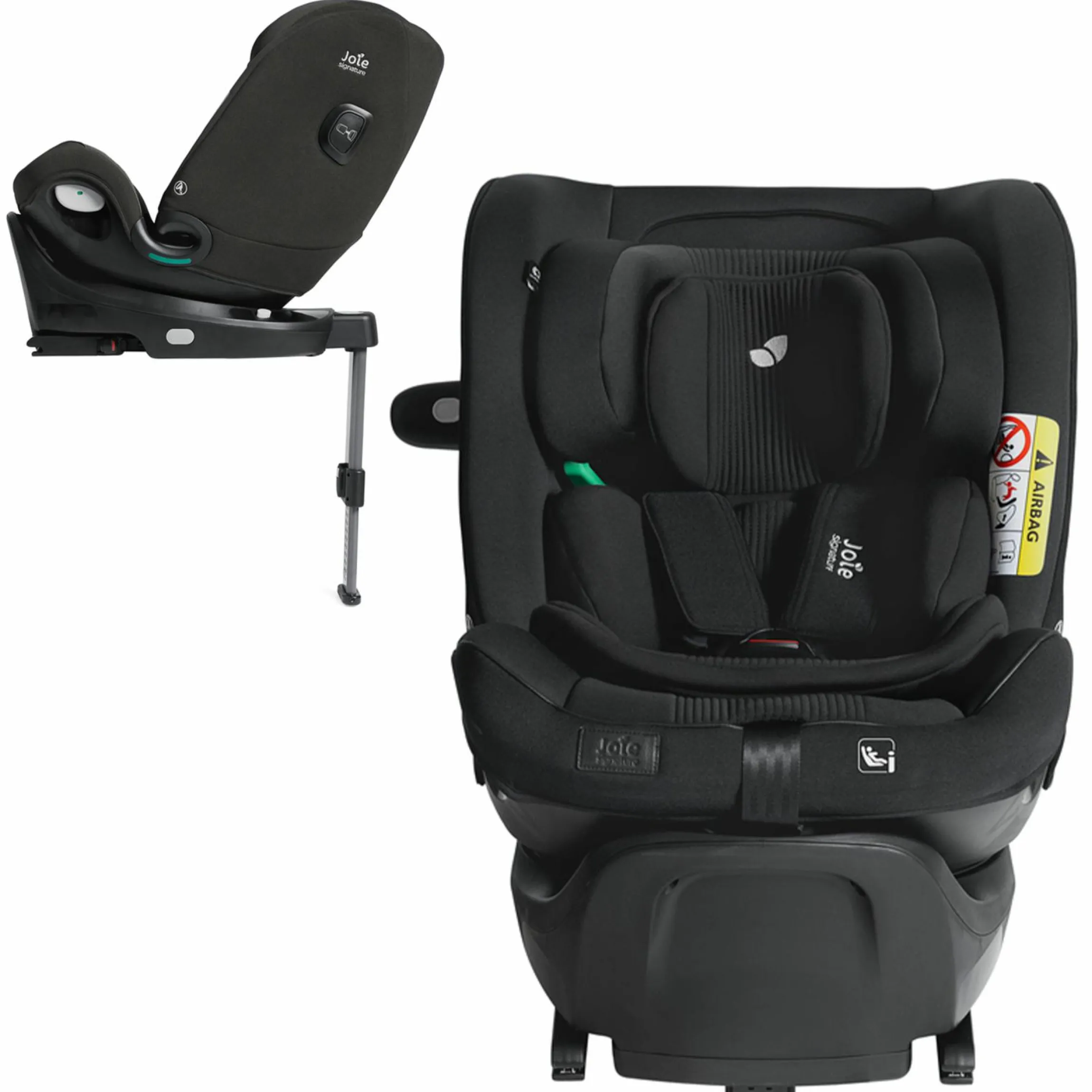 Reboarder-Kindersitz i-Spin XL i-Size 360° drehbar ab Geburt - 12 Jahre (40 cm -150 cm) inkl. Sitzverkleinerer & Isofix-Basis - Signature - Eclipse