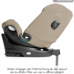 Reboarder-Kindersitz i-Spin XL i-Size 360° drehbar ab Geburt - 12 Jahre (40 cm -150 cm) inkl. Sitzverkleinerer & Isofix-Basis - Signature - Ebony