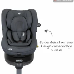Reboarder-Kindersitz i-Spin 360 ab Geburt - 4 Jahre (40 cm - 105 cm) mit Isofix-Basis & Sitzverkleinerer - Shale - Kollektion 2025