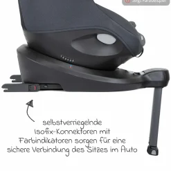 Reboarder-Kindersitz i-Spin 360 ab Geburt - 4 Jahre (40 cm - 105 cm) mit Isofix-Basis & Sitzverkleinerer - Shale - Kollektion 2025