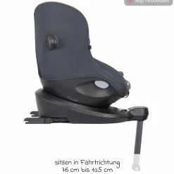 Reboarder-Kindersitz i-Spin 360 ab Geburt - 4 Jahre (40 cm - 105 cm) mit Isofix-Basis & Sitzverkleinerer - Shale - Kollektion 2025