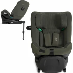 Reboarder-Kindersitz i-Spin XL i-Size 360° drehbar ab Geburt - 12 Jahre (40 cm -150 cm) inkl. Sitzverkleinerer & Isofix-Basis - Signature - Evergreen