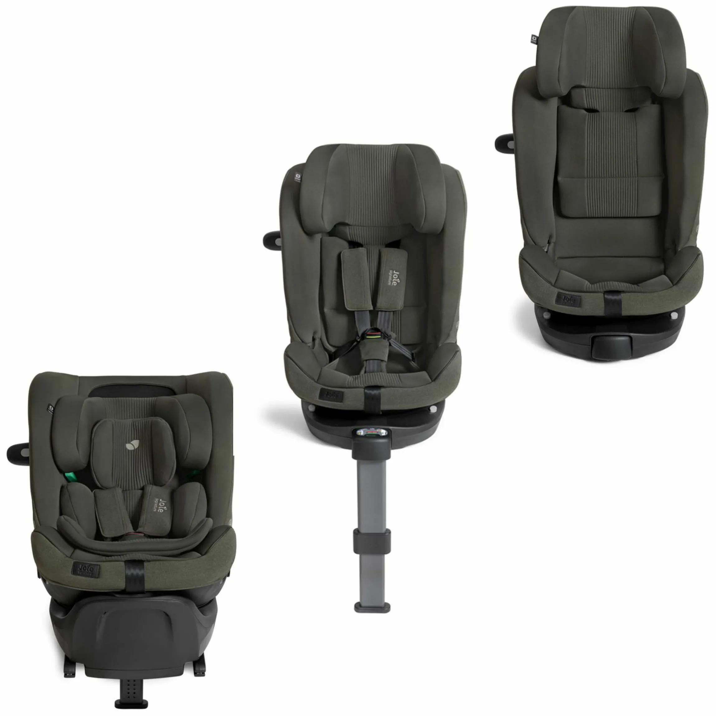 Reboarder-Kindersitz i-Spin XL i-Size 360° drehbar ab Geburt - 12 Jahre (40 cm -150 cm) inkl. Sitzverkleinerer & Isofix-Basis - Signature - Evergreen