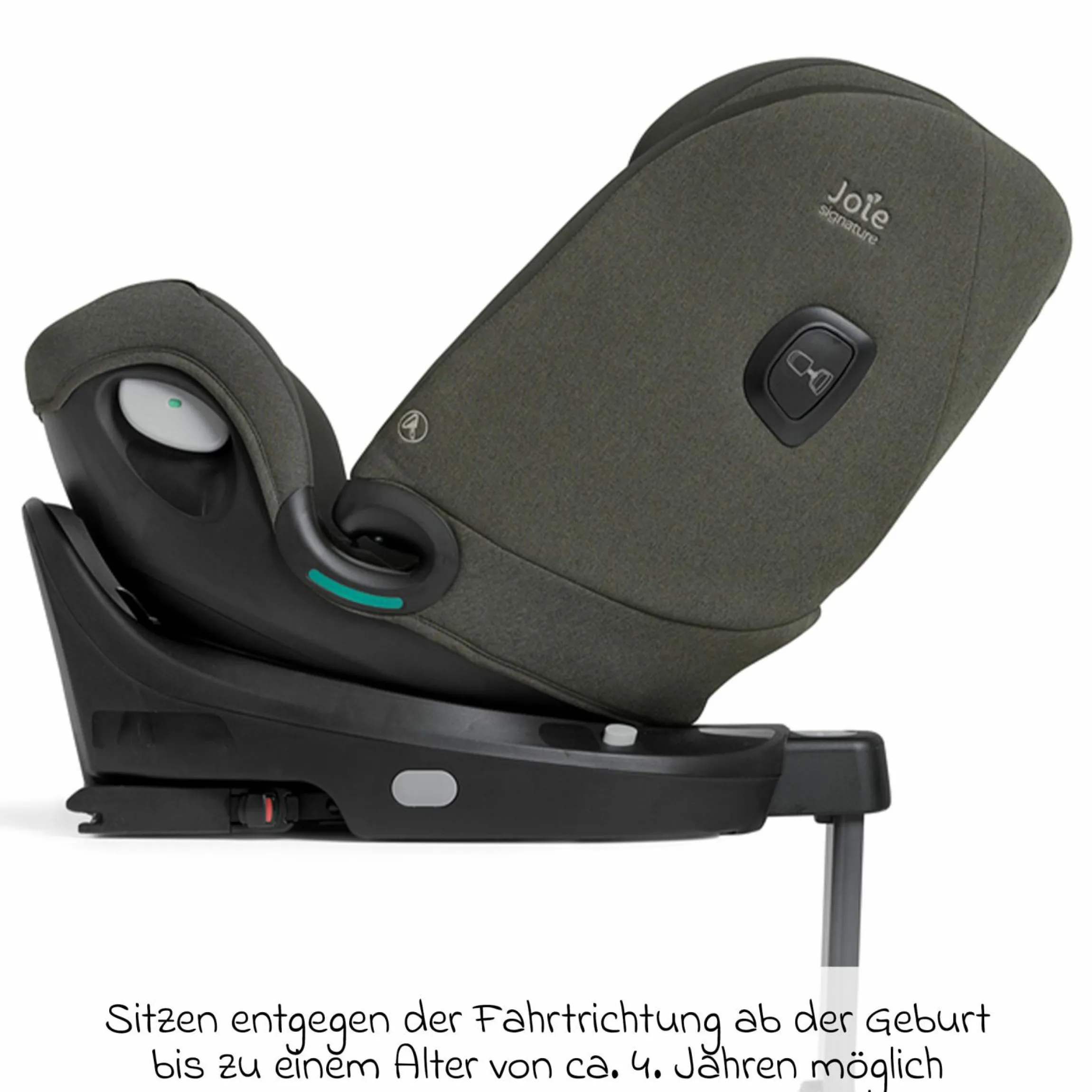 Reboarder-Kindersitz i-Spin XL i-Size 360° drehbar ab Geburt - 12 Jahre (40 cm -150 cm) inkl. Sitzverkleinerer & Isofix-Basis - Signature - Evergreen