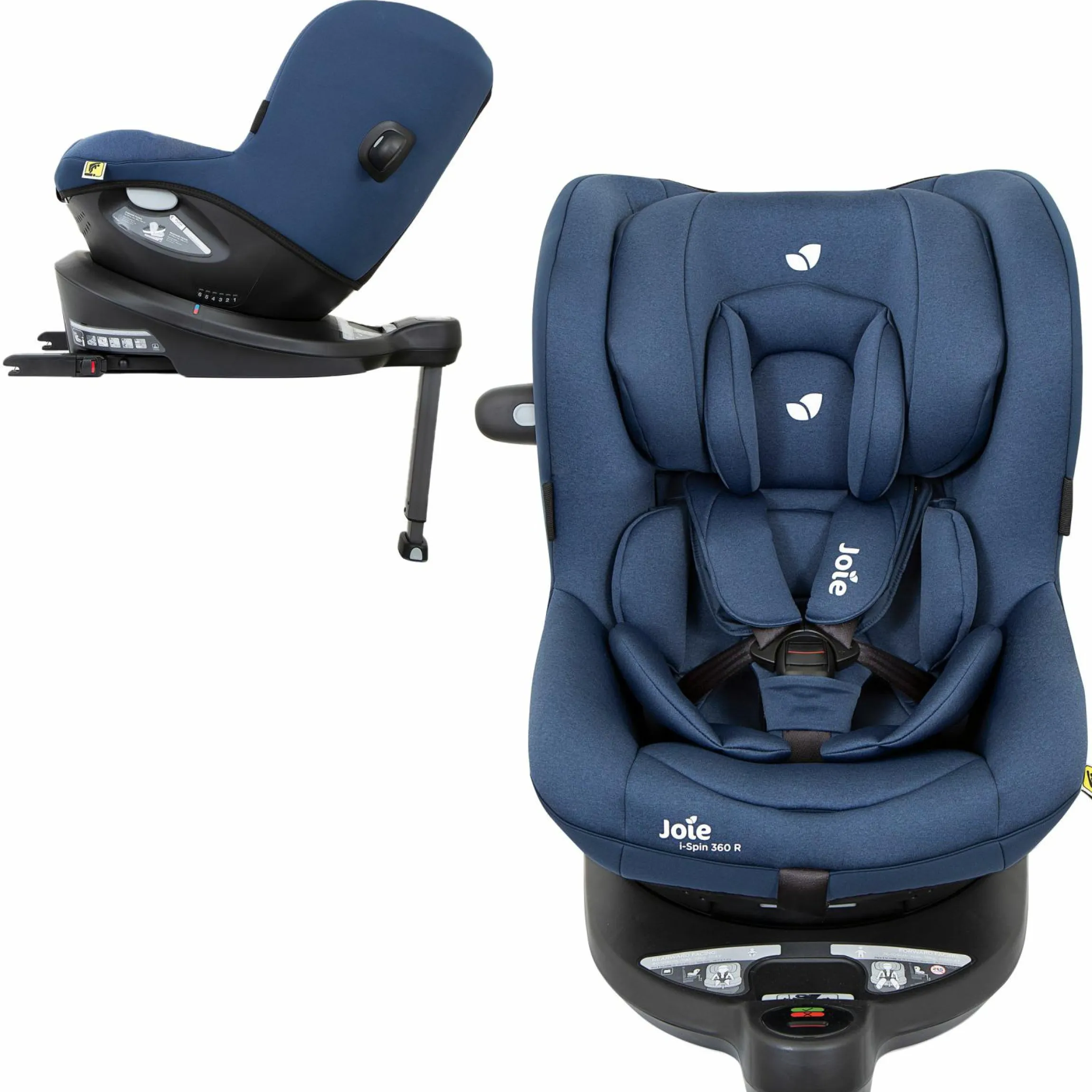 Reboarder-Kindersitz i-Spin 360 R i-Size - ab Geburt - 4 Jahre (40-105 cm) mit Isofix-Basis - Deep Sea