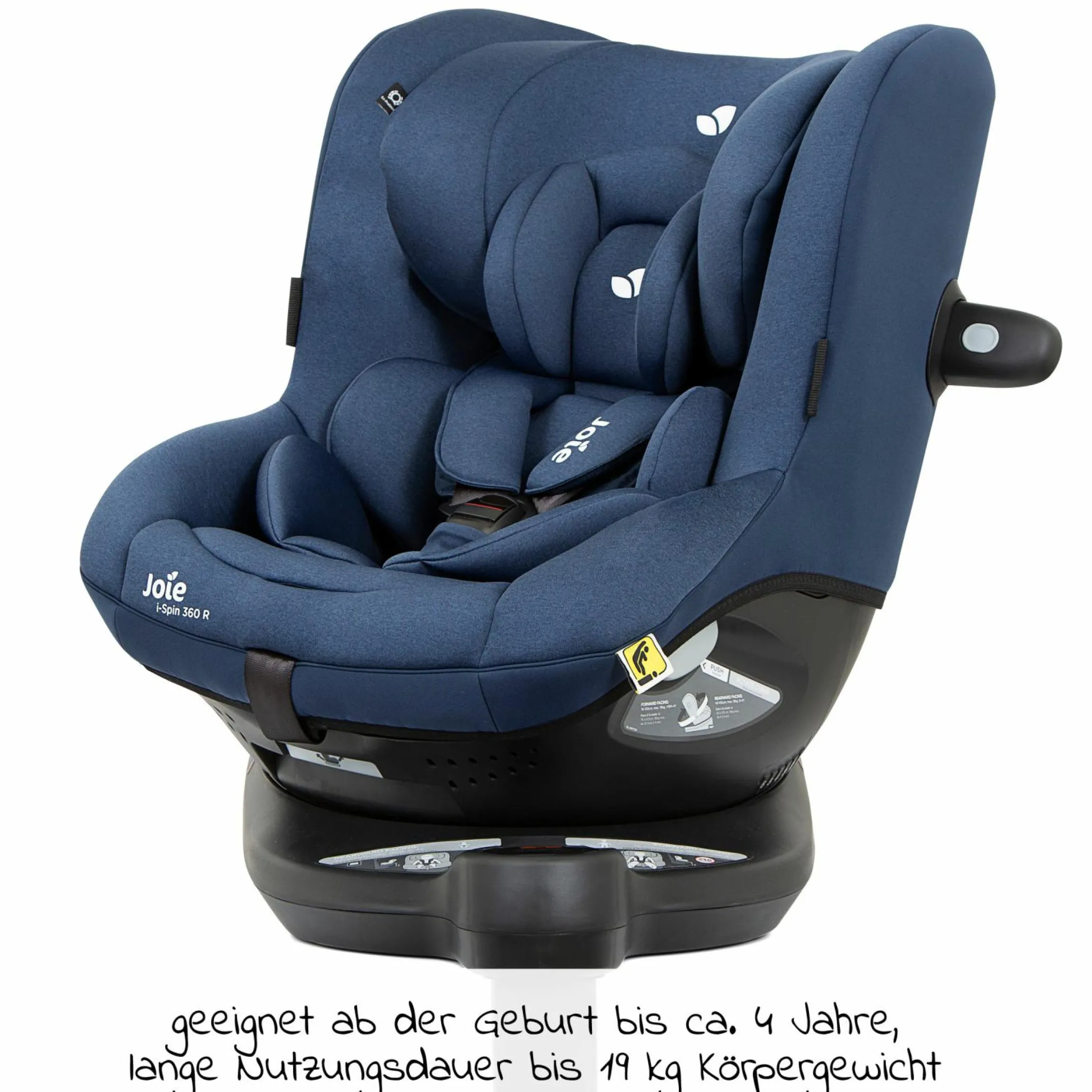 Reboarder-Kindersitz i-Spin 360 R i-Size - ab Geburt - 4 Jahre (40-105 cm) mit Isofix-Basis - Deep Sea