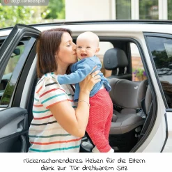 Reboarder-Kindersitz i-Spin 360 R i-Size - ab Geburt - 4 Jahre (40-105 cm) mit Isofix-Basis - Deep Sea