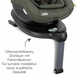 Reboarder-Kindersitz i-Spin 360 ab Geburt - 4 Jahre (40 cm - 105 cm) mit Isofix-Basis & Sitzverkleinerer - Thyme - Kollektion 2025