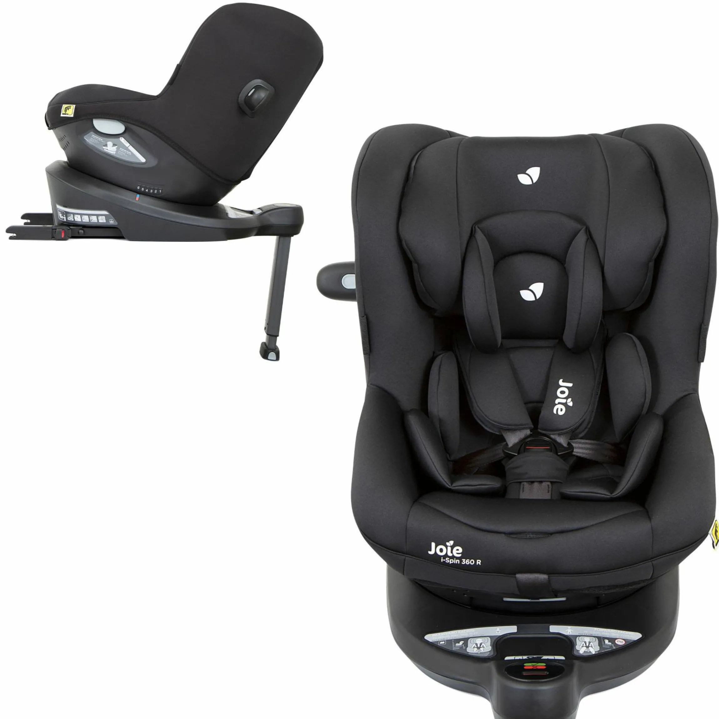 Reboarder-Kindersitz i-Spin 360 R i-Size - ab Geburt - 4 Jahre (40-105 cm) mit Isofix-Basis - Coal