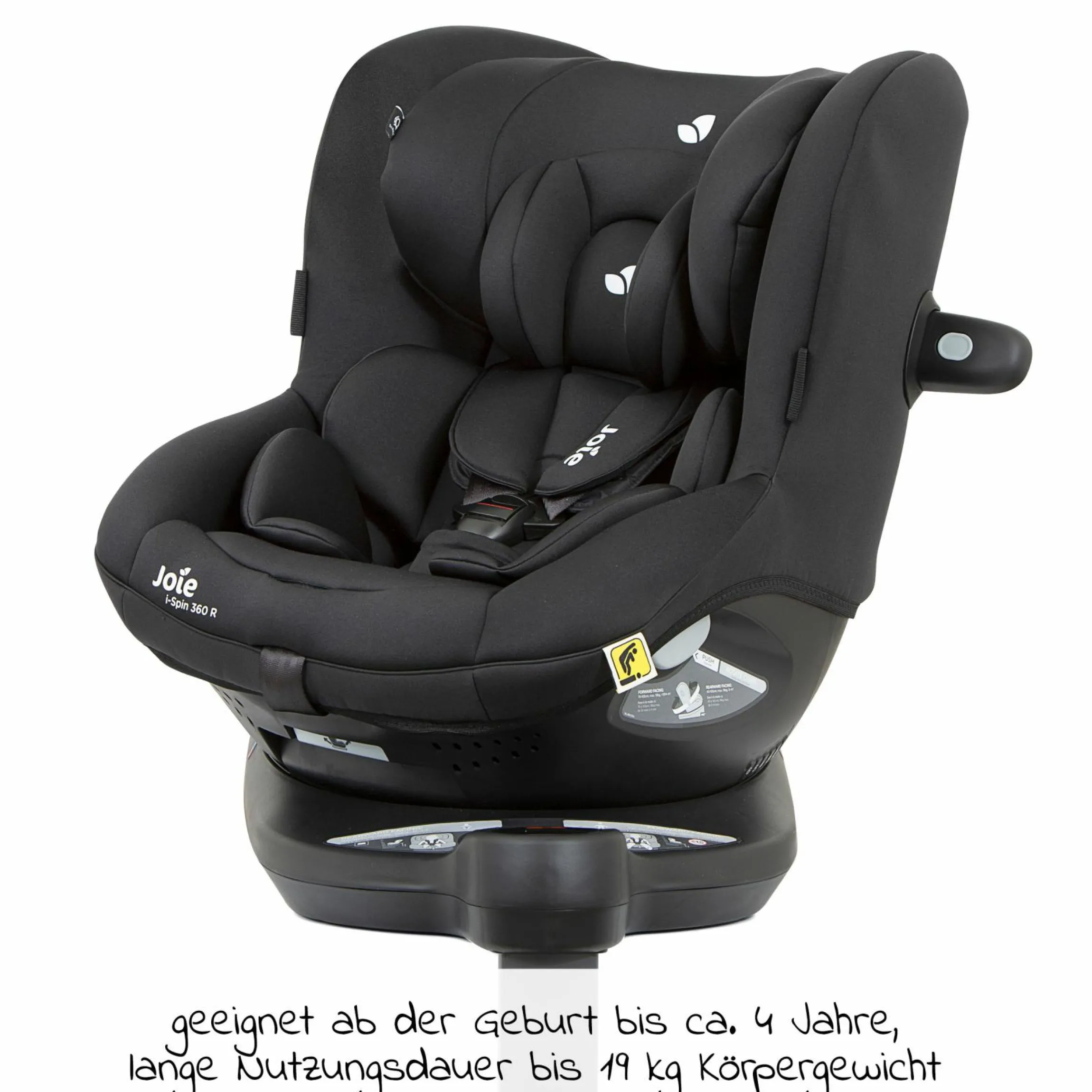 Reboarder-Kindersitz i-Spin 360 R i-Size - ab Geburt - 4 Jahre (40-105 cm) mit Isofix-Basis - Coal