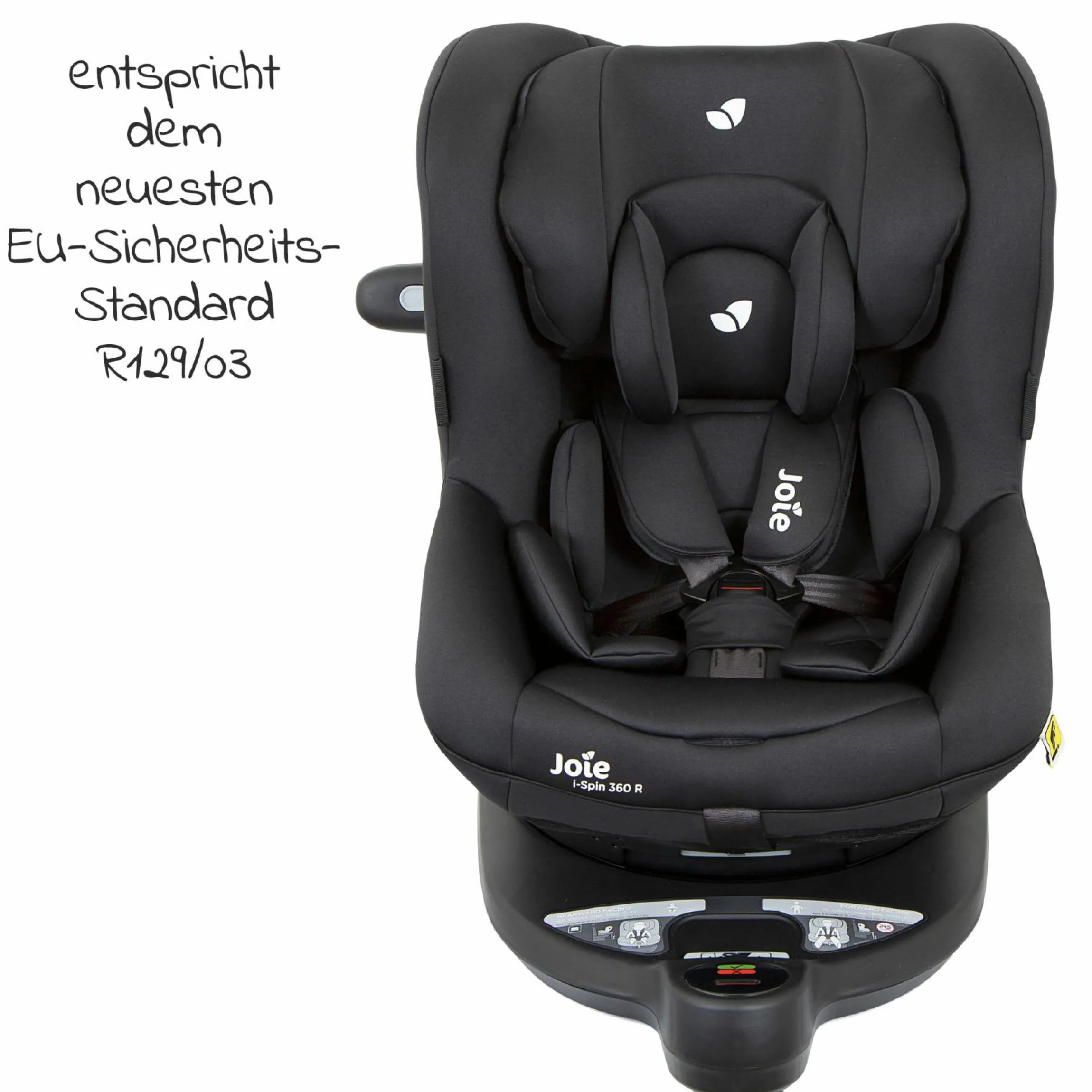 Reboarder-Kindersitz i-Spin 360 R i-Size - ab Geburt - 4 Jahre (40-105 cm) mit Isofix-Basis - Coal