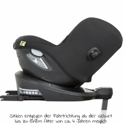 Reboarder-Kindersitz i-Spin 360 R i-Size - ab Geburt - 4 Jahre (40-105 cm) mit Isofix-Basis - Coal
