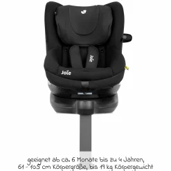 Reboarder-Kindersitz i-Spin 360 E ab 6 Monate - 4 Jahre (61 cm - 105 cm) mit Isofix-Basis - Shale - Kollektion 2025