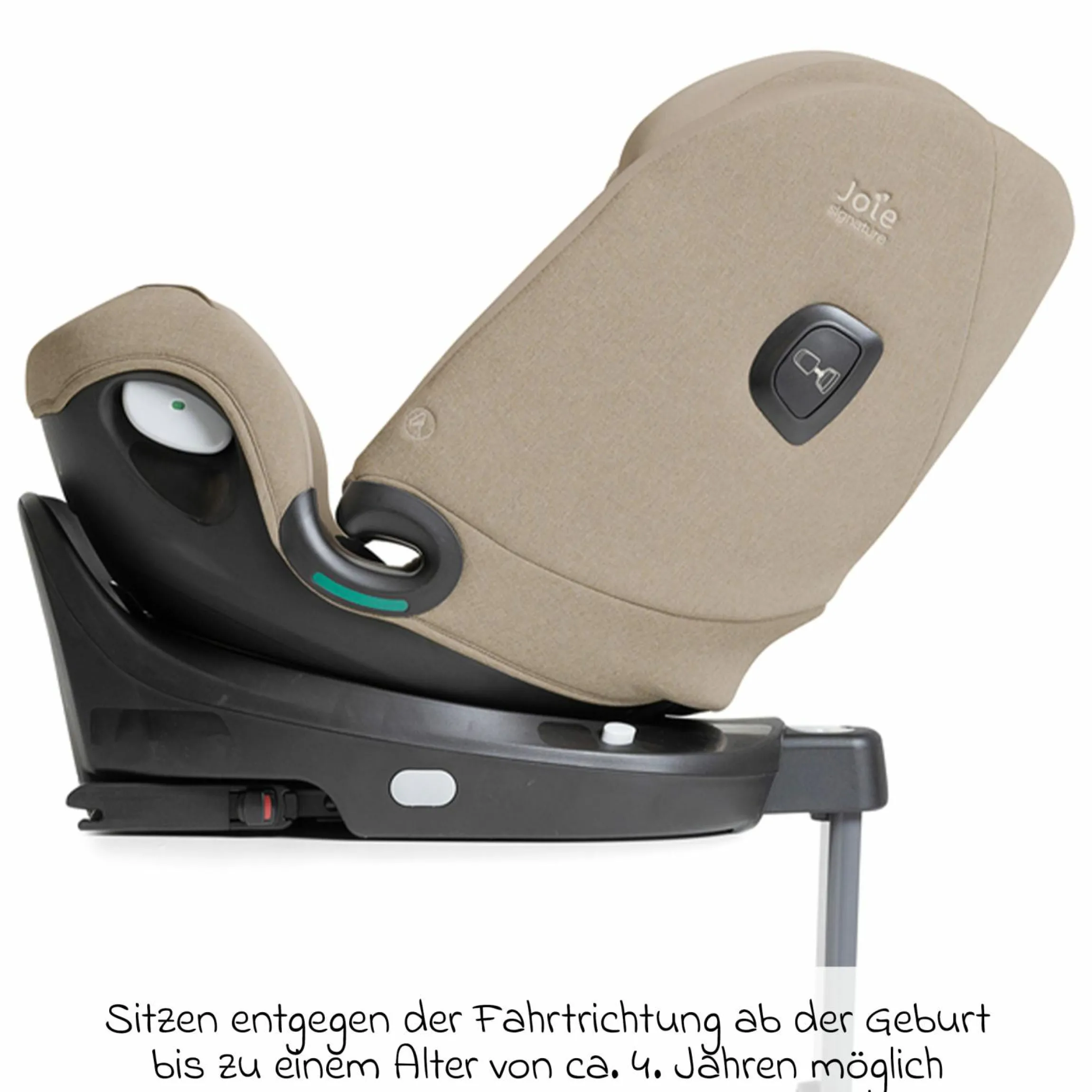 Reboarder-Kindersitz i-Spin XL i-Size 360° drehbar ab Geburt - 12 Jahre (40 cm -150 cm) inkl. Sitzverkleinerer & Isofix-Basis - Signature - Sandstone