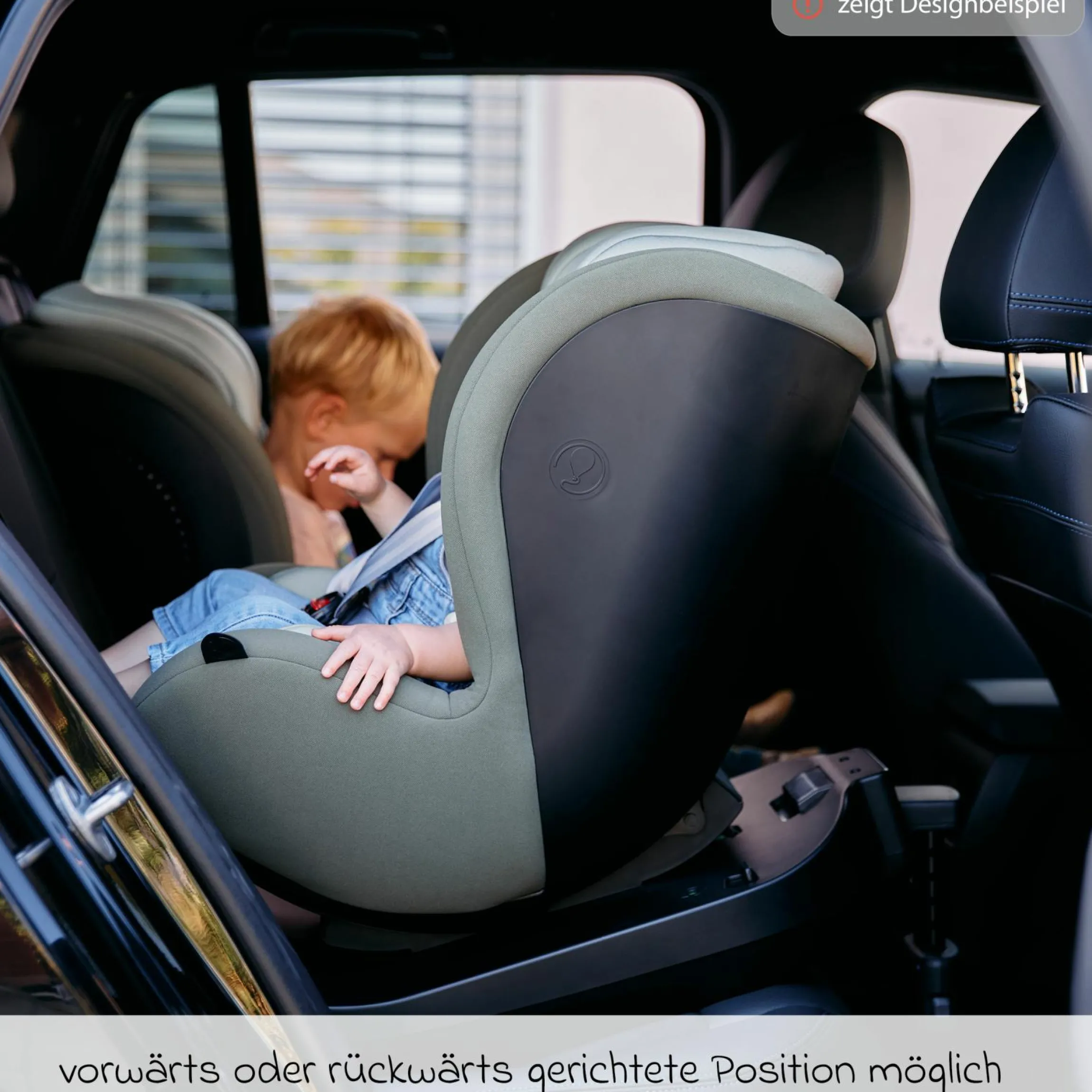 Reboarder-Kindersitz Lily i-Size ab Geburt - 4 Jahre (45 cm - 105 cm) inkl. Sitzverkleinerer - Sage - Kollektion 2025