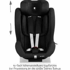 Reboarder-Kindersitz Lily i-Size ab Geburt - 4 Jahre (45 cm - 105 cm) inkl. Sitzverkleinerer - Black - Kollektion 2025