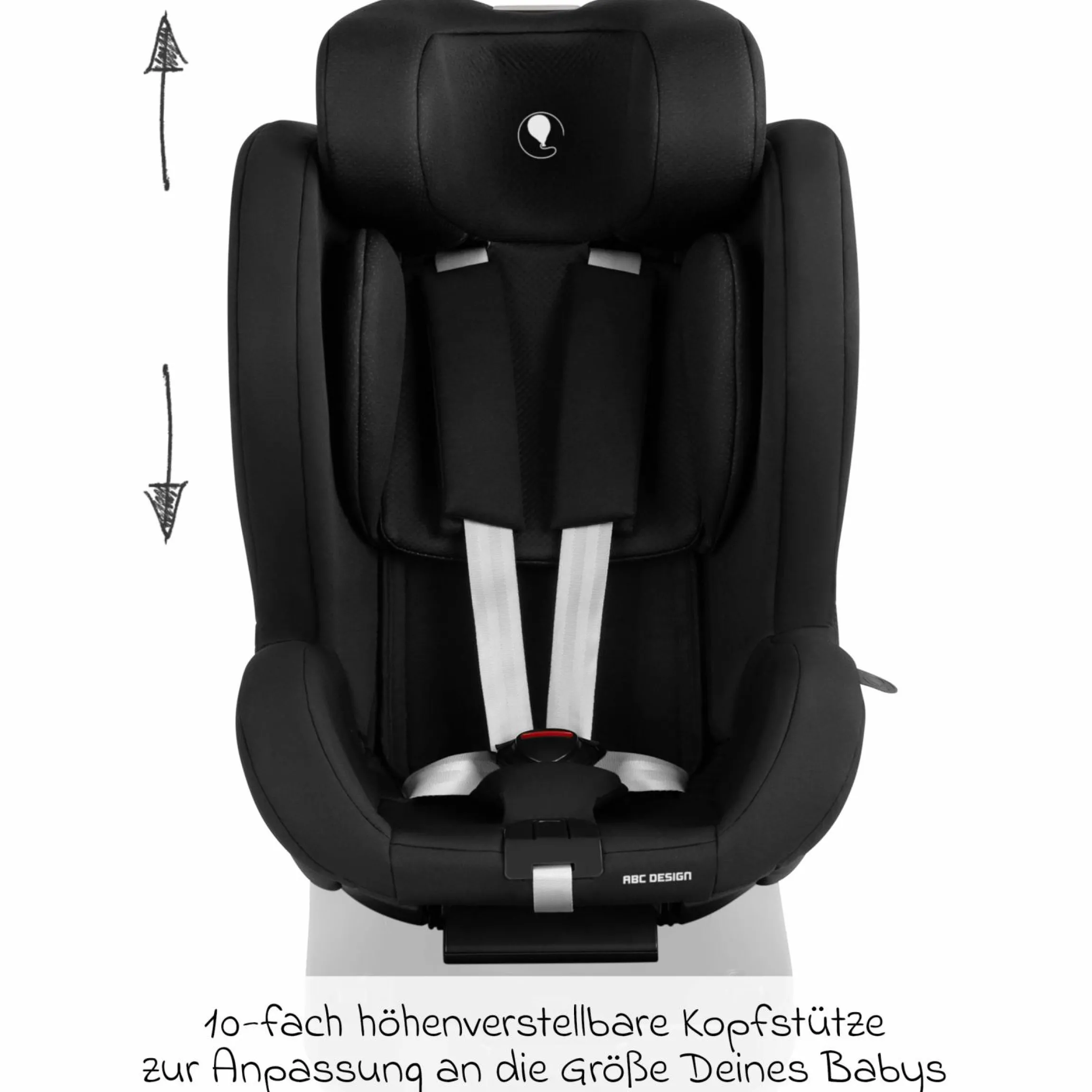 Reboarder-Kindersitz Lily i-Size ab Geburt - 4 Jahre (45 cm - 105 cm) inkl. Sitzverkleinerer - Black - Kollektion 2025
