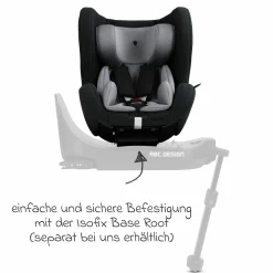 Reboarder-Kindersitz Lily i-Size ab Geburt - 4 Jahre (45 cm - 105 cm) inkl. Sitzverkleinerer - Graphite - Kollektion 2025