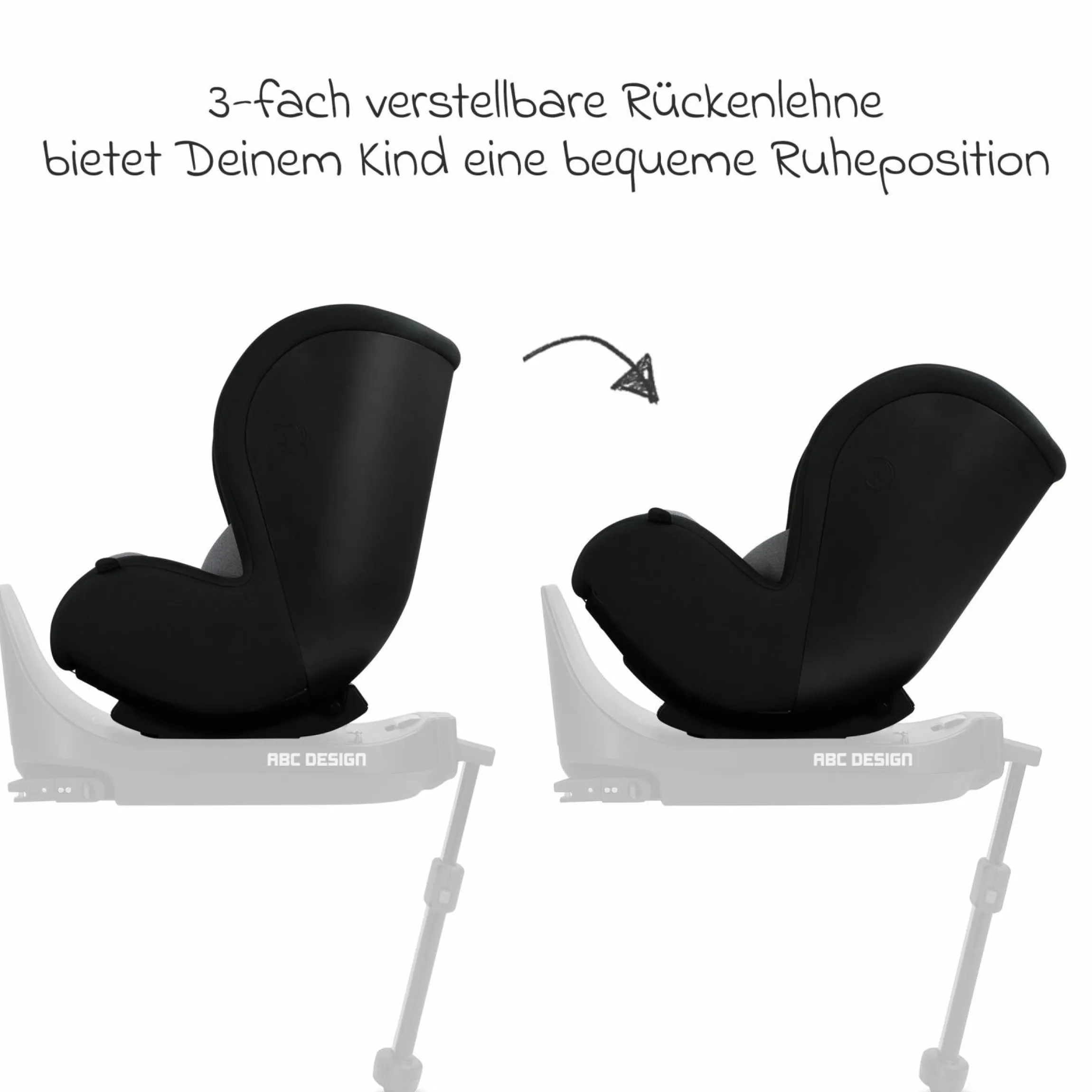 Reboarder-Kindersitz Lily i-Size ab Geburt - 4 Jahre (45 cm - 105 cm) inkl. Sitzverkleinerer - Graphite - Kollektion 2025