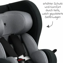 Reboarder-Kindersitz Lily i-Size ab Geburt - 4 Jahre (45 cm - 105 cm) inkl. Sitzverkleinerer - Graphite - Kollektion 2025