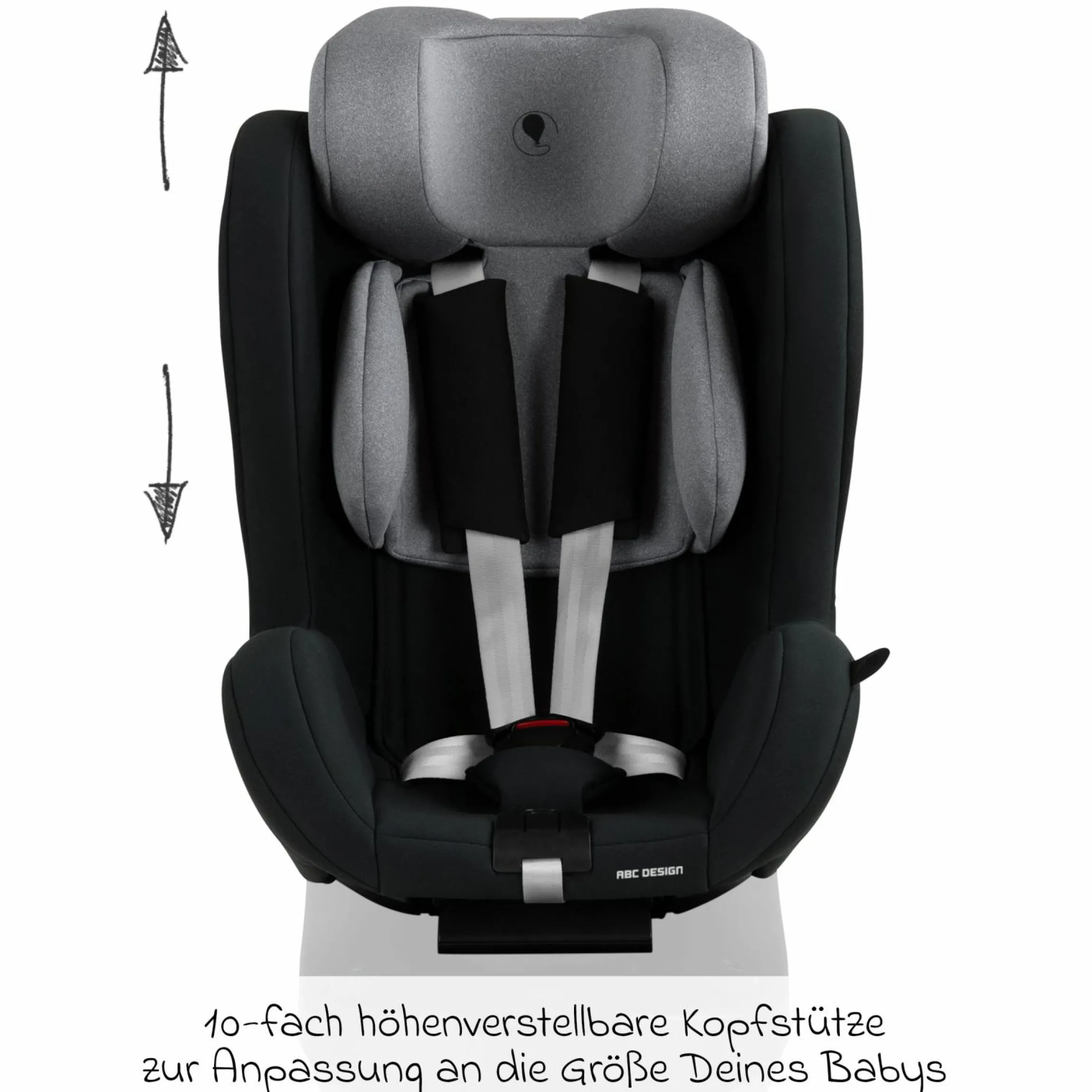Reboarder-Kindersitz Lily i-Size ab Geburt - 4 Jahre (45 cm - 105 cm) inkl. Sitzverkleinerer - Graphite - Kollektion 2025