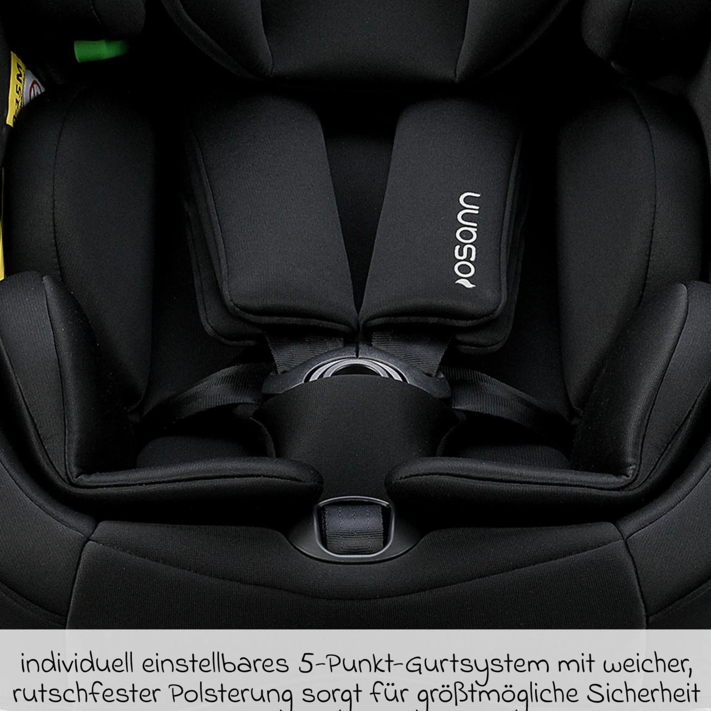 Reboarder-Kindersitz One 360 SL i-Size drehbar ab Geburt - 12 Jahre (40 cm - 150 cm) inkl. Isofix-Basis mit Stützfuß - All Black