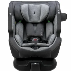 Reboarder-Kindersitz One 360 SL i-Size drehbar ab Geburt - 12 Jahre (40 cm - 150 cm) inkl. Isofix-Basis mit Stützfuß - Universe Grey