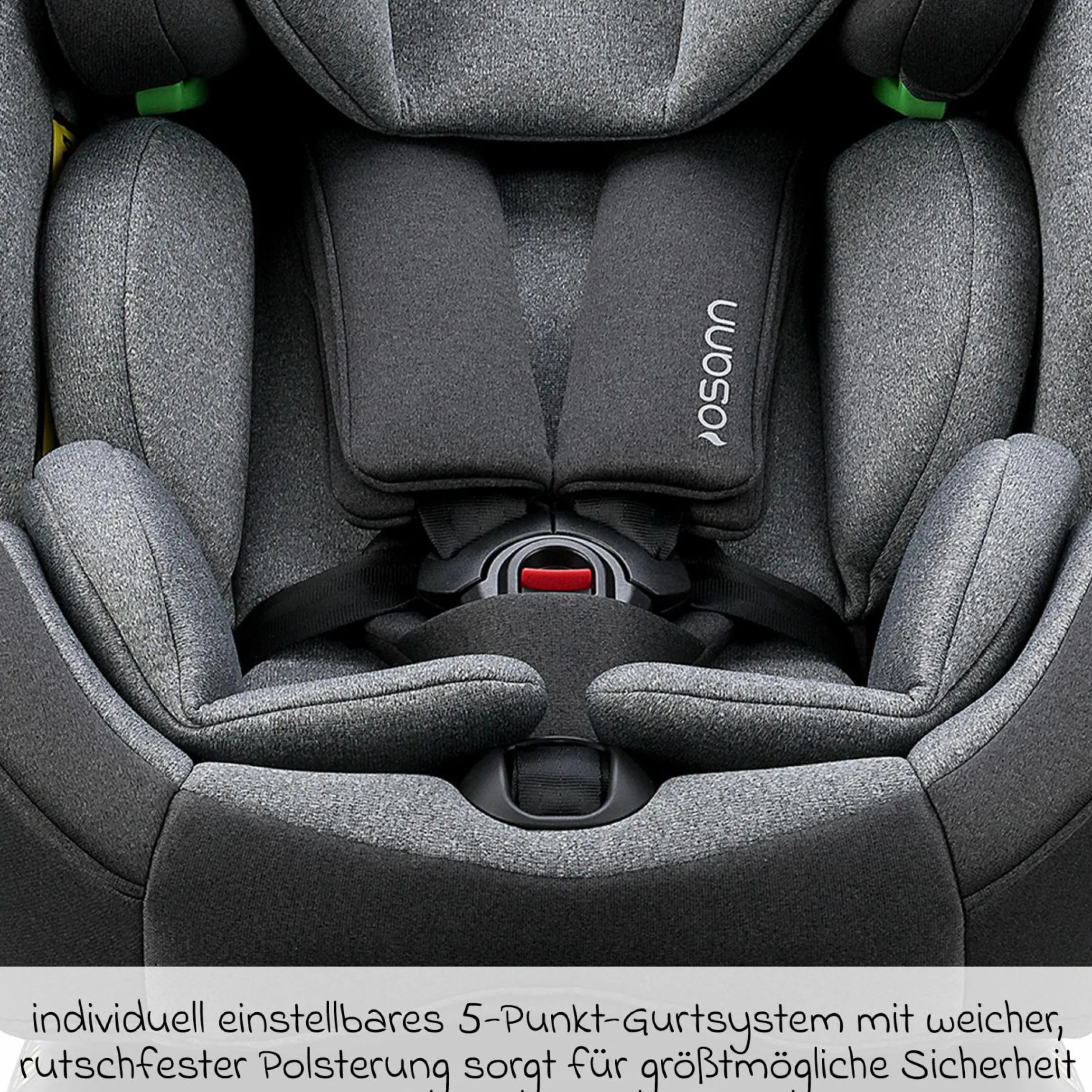 Reboarder-Kindersitz One 360 SL i-Size drehbar ab Geburt - 12 Jahre (40 cm - 150 cm) inkl. Isofix-Basis mit Stützfuß - Universe Grey