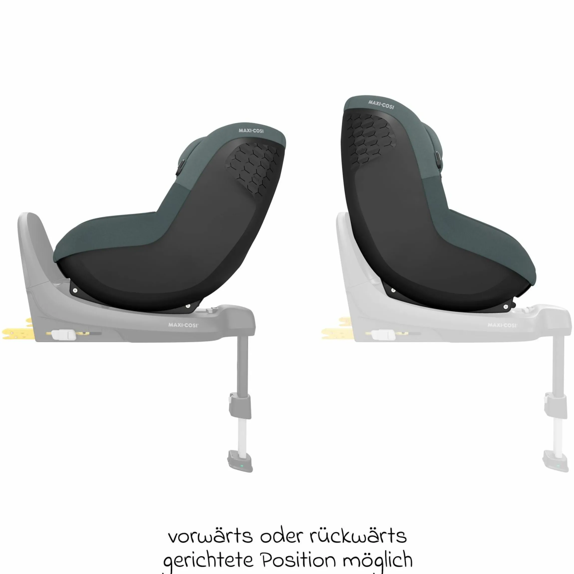 Reboarder-Kindersitz Pearl S i-Size ab 3 Monate - 4 Jahre (61 cm - 105 cm) inkl. Isofix-Basis FamilyFix S & Rückenlehnenschutz - Tonal Graphite
