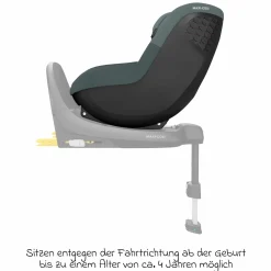 Reboarder-Kindersitz Pearl S i-Size ab 3 Monate - 4 Jahre (61 cm - 105 cm) inkl. Isofix-Basis FamilyFix S & Rückenlehnenschutz - Tonal Graphite