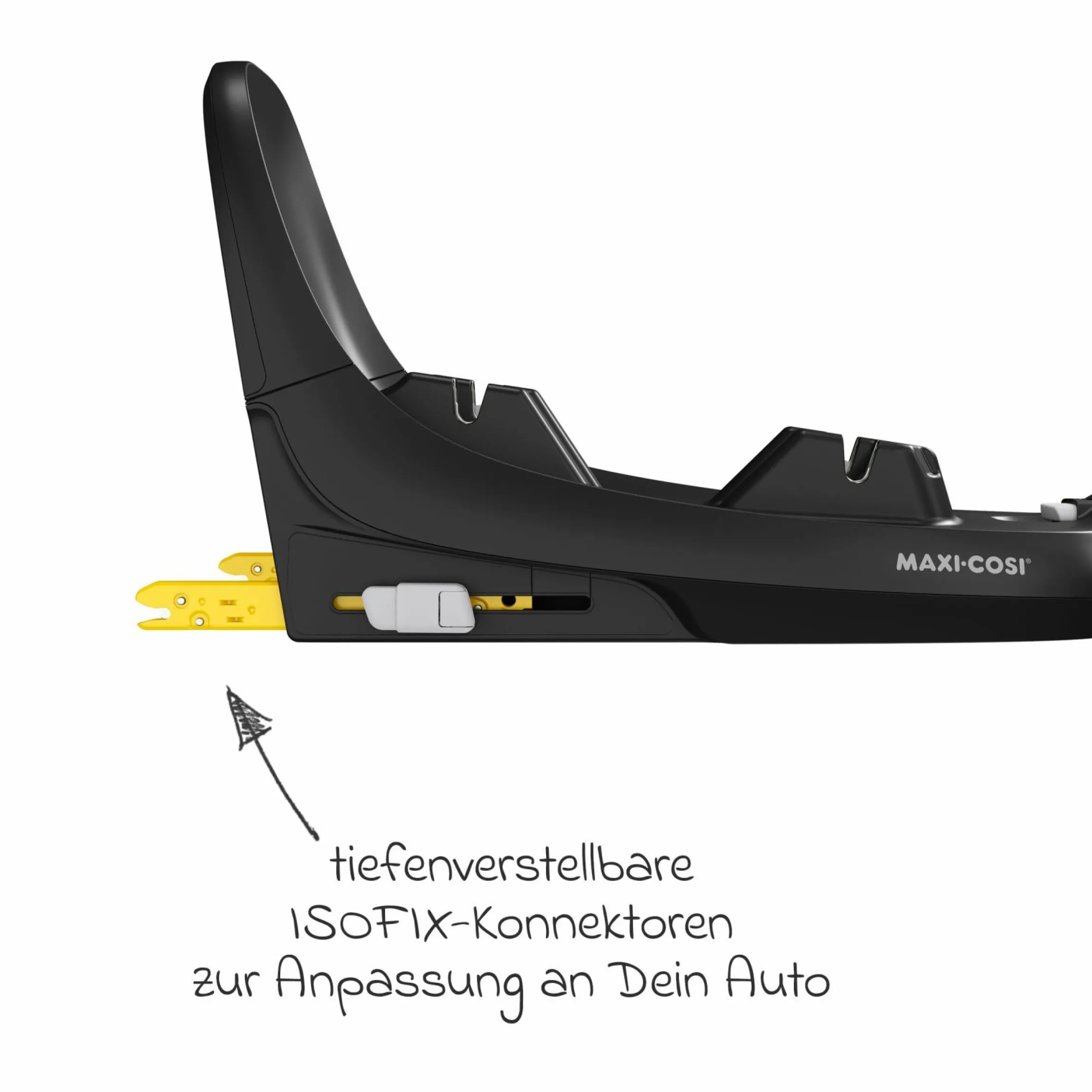 Reboarder-Kindersitz Pearl S i-Size ab 3 Monate - 4 Jahre (61 cm - 105 cm) inkl. Isofix-Basis FamilyFix S & Rückenlehnenschutz - Tonal Graphite