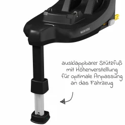 Reboarder-Kindersitz Pearl S i-Size ab 3 Monate - 4 Jahre (61 cm - 105 cm) inkl. Isofix-Basis FamilyFix S & Rückenlehnenschutz - Tonal Graphite