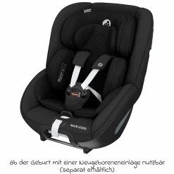 Reboarder-Kindersitz Pearl 360 ab 3 Monate - 4 Jahre (61 cm - 105 cm) 0-17,4 kg drehbar mit G-Cell-Seitenaufprallschutz - Authentic Black - Kollektion 2025