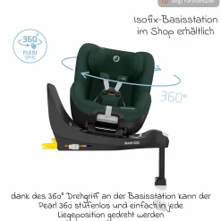 Reboarder-Kindersitz Pearl 360 ab 3 Monate - 4 Jahre (61 cm - 105 cm) 0-17,4 kg drehbar mit G-Cell-Seitenaufprallschutz - Authentic Graphite - Kollektion 2025