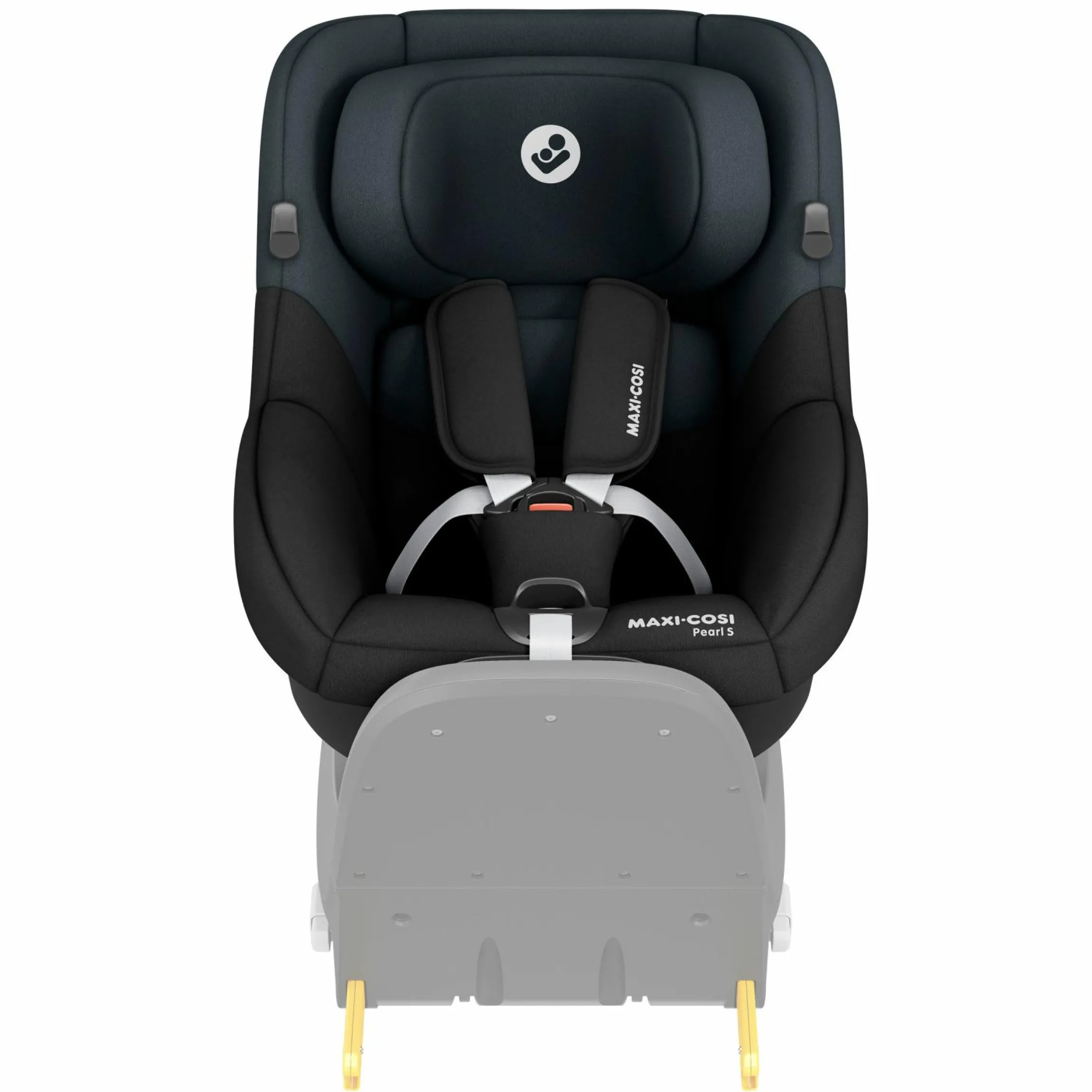Reboarder-Kindersitz Pearl S i-Size ab 3 Monate - 4 Jahre (61 cm - 105 cm) mit Easy-in-Haken & G-Cell Seitenaufpralltechnologie - Tonal Black - Kollektion 2025