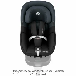 Reboarder-Kindersitz Pearl S i-Size ab 3 Monate - 4 Jahre (61 cm - 105 cm) mit Easy-in-Haken & G-Cell Seitenaufpralltechnologie - Tonal Black - Kollektion 2025