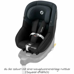 Reboarder-Kindersitz Pearl S i-Size ab 3 Monate - 4 Jahre (61 cm - 105 cm) mit Easy-in-Haken & G-Cell Seitenaufpralltechnologie - Tonal Black - Kollektion 2025