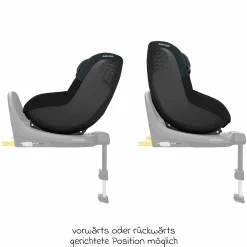 Reboarder-Kindersitz Pearl S i-Size ab 3 Monate - 4 Jahre (61 cm - 105 cm) mit Easy-in-Haken & G-Cell Seitenaufpralltechnologie - Tonal Black - Kollektion 2025