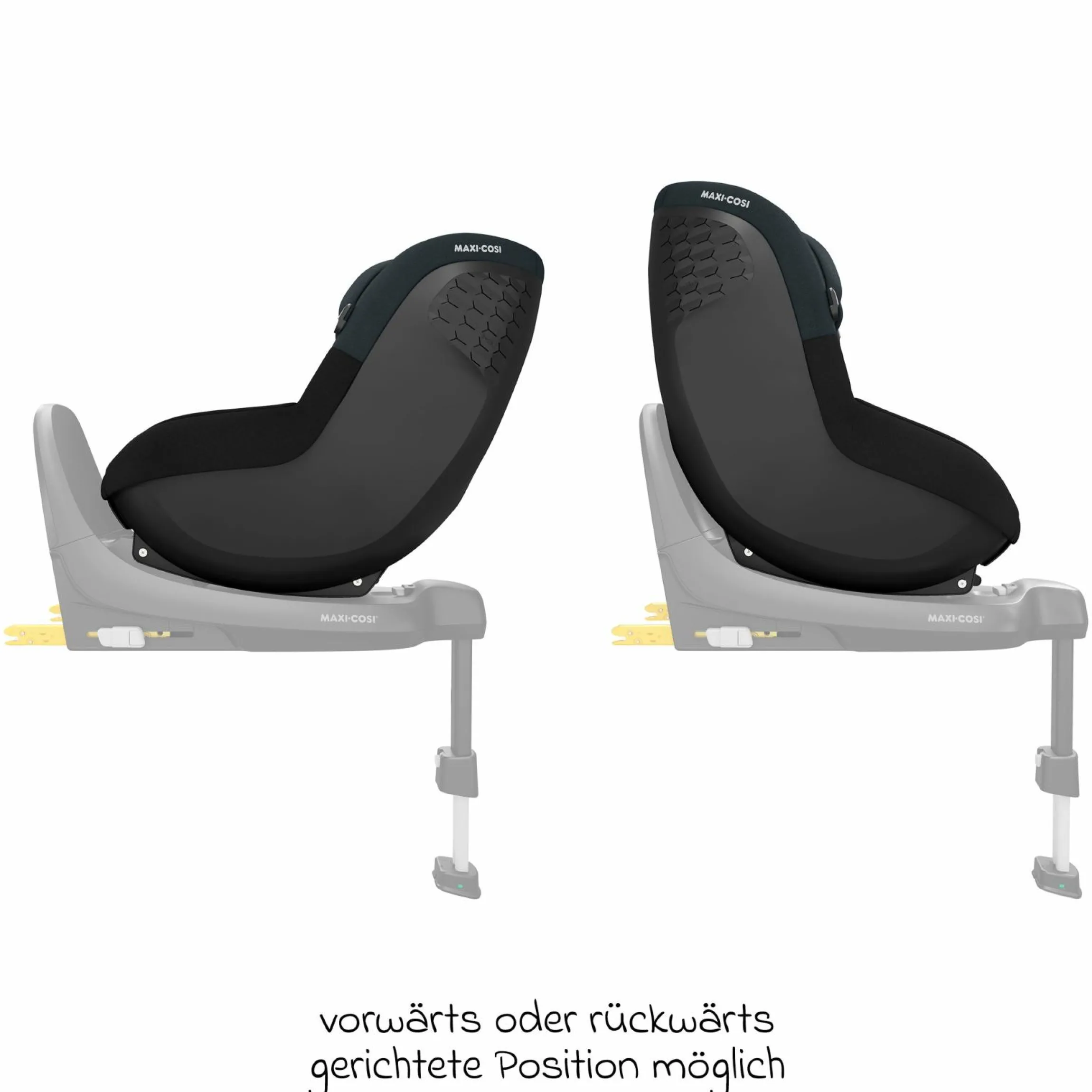 Reboarder-Kindersitz Pearl S i-Size ab 3 Monate - 4 Jahre (61 cm - 105 cm) mit Easy-in-Haken & G-Cell Seitenaufpralltechnologie - Tonal Black - Kollektion 2025