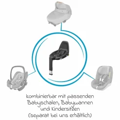 Reboarder-Kindersitz Pearl Pro 2 i-Size ab 6 Monate - 4 Jahre (67 cm - 105 cm) inkl. FamilyFix 3 i-Size Base - Authentic Black