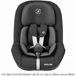 Reboarder-Kindersitz Pearl Pro 2 i-Size ab 6 Monate - 4 Jahre (67 cm - 105 cm) inkl. FamilyFix 3 i-Size Base & Schutzunterlage - Authentic Black - Kollektion 2025