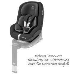 Reboarder-Kindersitz Pearl Pro 2 i-Size ab 6 Monate - 4 Jahre (67 cm - 105 cm) mit Easy-in-Gurt - Authentic Black - Kollektion 2025
