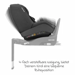 Reboarder-Kindersitz Pearl Pro 2 i-Size ab 6 Monate - 4 Jahre (67 cm - 105 cm) mit Easy-in-Gurt - Authentic Black - Kollektion 2025
