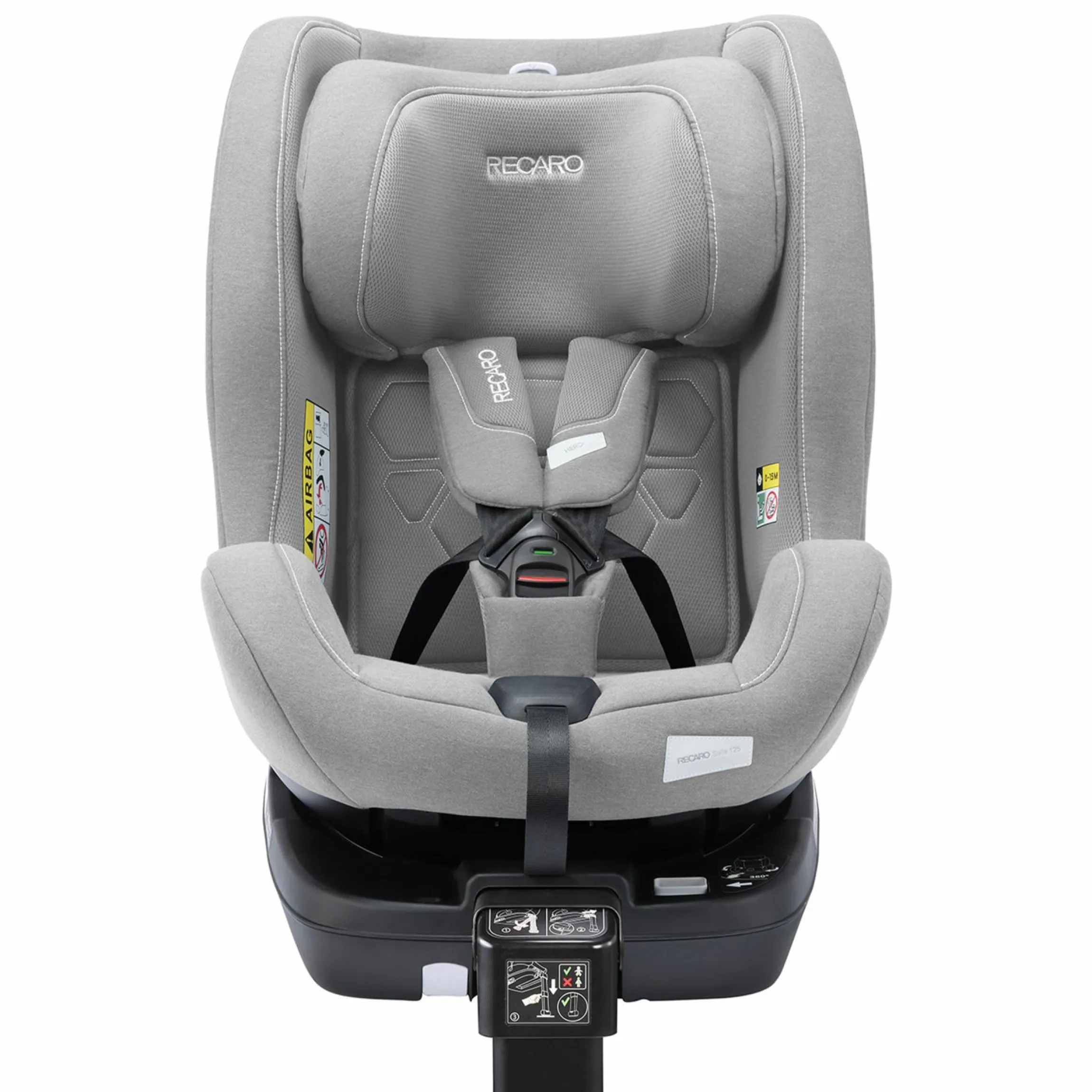 Reboarder-Kindersitz Salia 125 i-Size ab Geburt bis 7 Jahre (40 cm - 125 cm) drehbar mit Isofix-Basis - Carbon Grey - Kollektion 2025