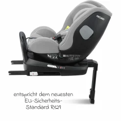 Reboarder-Kindersitz Salia 125 i-Size ab Geburt bis 7 Jahre (40 cm - 125 cm) drehbar mit Isofix-Basis - Carbon Grey - Kollektion 2025