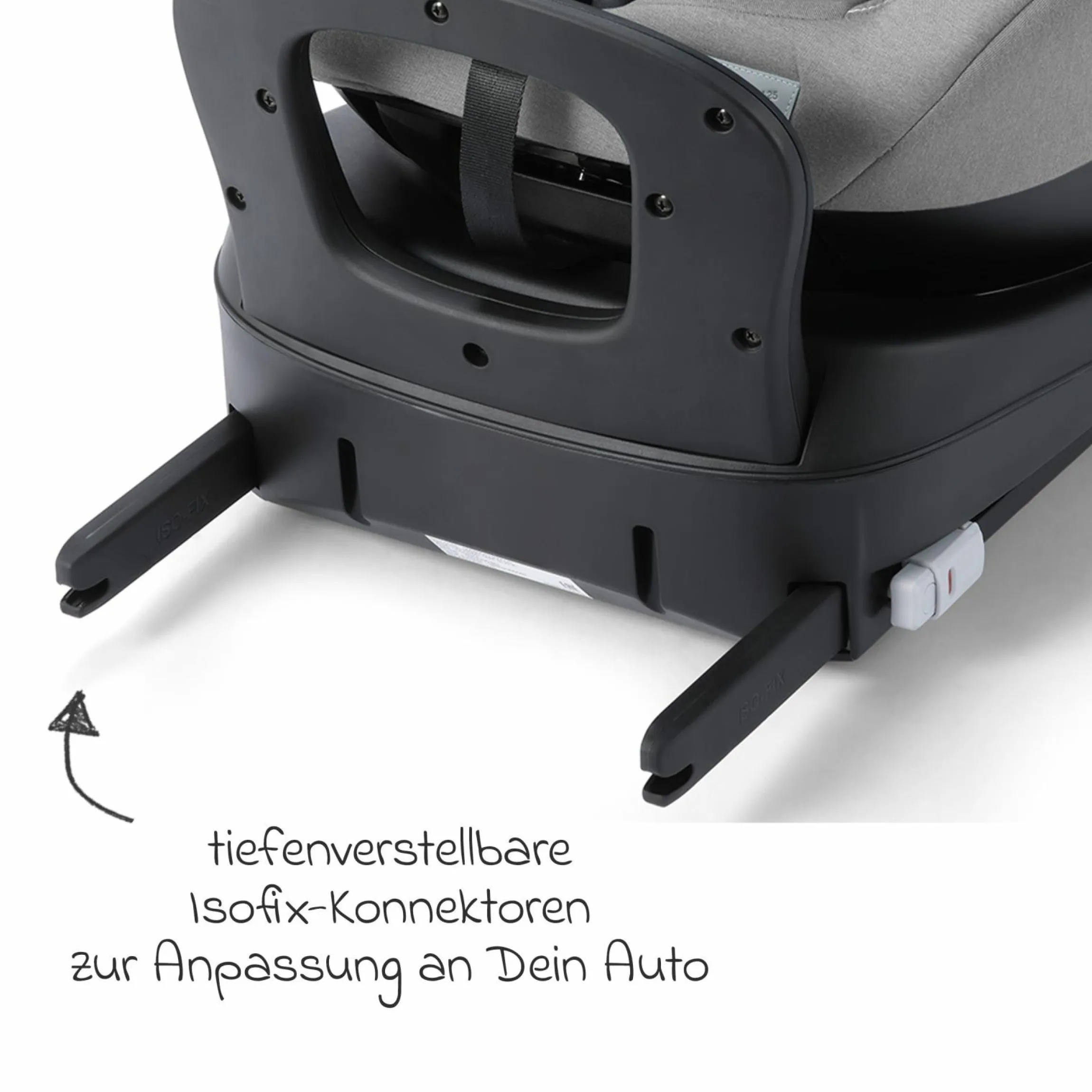 Reboarder-Kindersitz Salia 125 i-Size ab Geburt bis 7 Jahre (40 cm - 125 cm) drehbar mit Isofix-Basis - Carbon Grey - Kollektion 2025