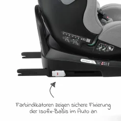 Reboarder-Kindersitz Salia 125 i-Size ab Geburt bis 7 Jahre (40 cm - 125 cm) drehbar mit Isofix-Basis - Carbon Grey - Kollektion 2025